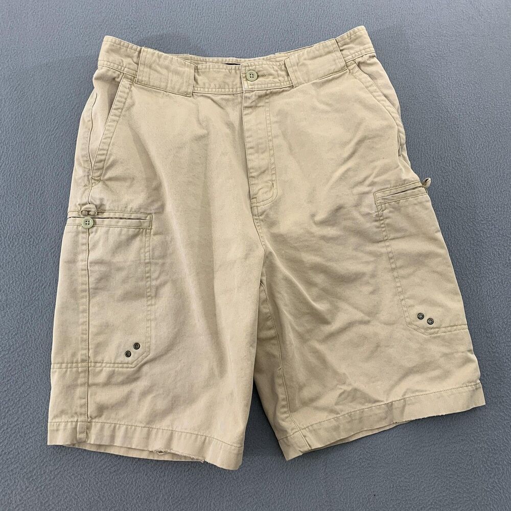 Abercrombie & Fitch Cargo Shorts Vintage Mens Large Beige Cotton Outdoor